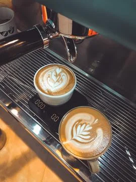 Latte art  Fotos Stock