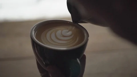Latte close up Stock Footage 104436316