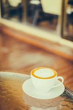 Latte coffee cup Stock Photos