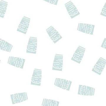 Latte coffee glyph seamless pattern Stock Illustration