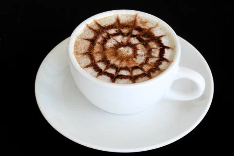 Latte Coffee on a table Stock Photos