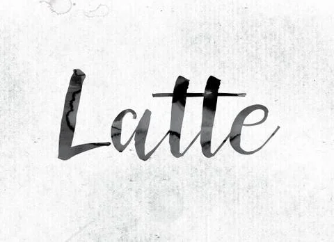 Latte Concept Painted in Ink イラスト素材