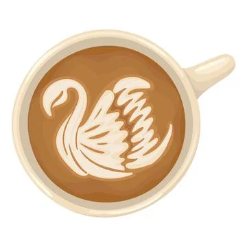 Latte cup illustration Stock Illustration