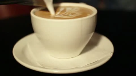 Latte Cup Rotation Video stock 21362756