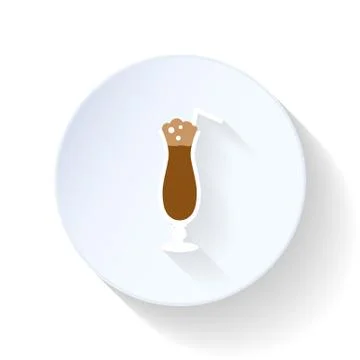 Latte flat icon Stock Illustration