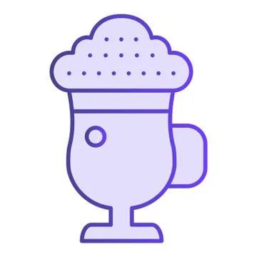 Latte flat icon. Mocha violet icons in trendy flat style. Coffee with milk Stock Illustration