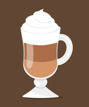 Latte with foam Stock Illustration