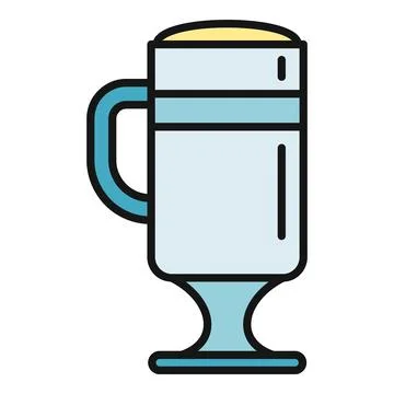 Latte mug flat icon vector illustration design Stock Illustration