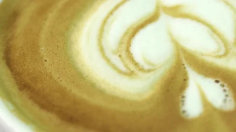 Latte with shape, close up Stock Footage 67904590