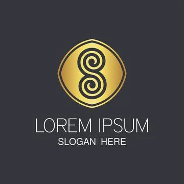 Latter S golden vector logo Stock Illustration