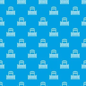 Lattice balcony pattern seamless blue Illustrazione stock