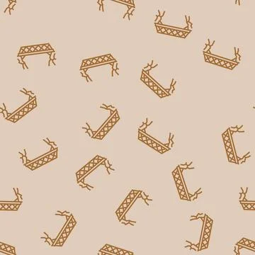 Lattice bridge line seamless pattern Stock Illustration