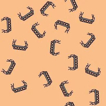 Lattice bridge vector seamless pattern Illustrazione stock