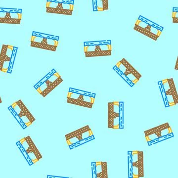 Lattice bridge vector seamless pattern Stock Illustration