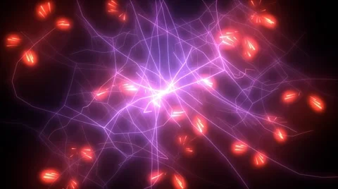 Lattice cosmic string structures expanding, swaying, waving , glowing Stock Footage 68558851
