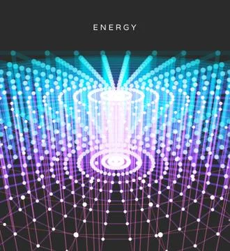 Lattice structure. Science or technology background. 3d grid surface. Illustrazione stock