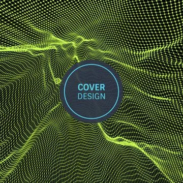 Lattice structure. Science or technology background. Graphic design. Illustrazione stock