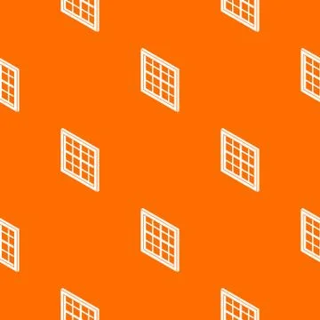 Lattice window frame pattern vector orange イラスト素材