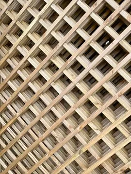 Lattice Wood Structure with Geometric Pattern for Construction Stock Photos