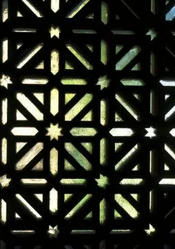 Lattice work window, close-up Stock Photos