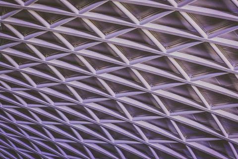 Latticework of Support Beams in A Ceiling Stock Photos