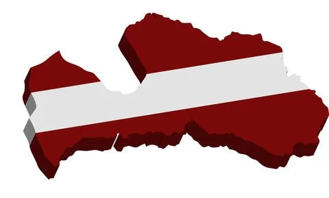 Latvia - 3D map country Stock Illustration