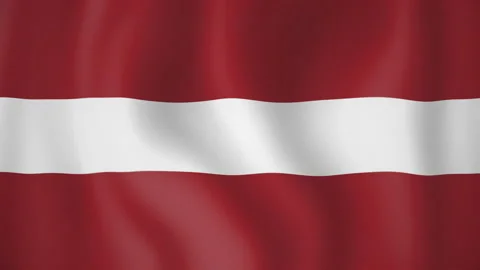 Latvia animated flag. Seamless loop. 4K Stock-Footage 145444456