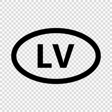 Latvia code symbol. short country name. Domain name Stock-Illustration