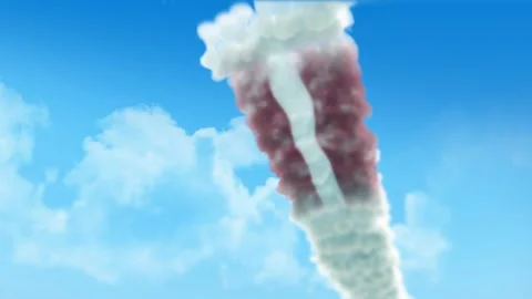 Latvia Flag 3D Render Animation Created with Colored Smoke Trails by Aircraf Vídeo Stock 332308428