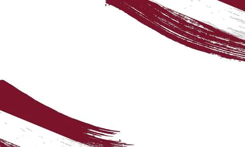 Latvia Flag with Brush Stroke Effect, Grunge brush stroke. Watercolor paint.. Stock Illustration