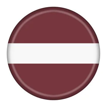 Latvia flag button 3d illustration with clipping path Stock Illustration