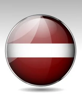 Latvia flag button Stock Illustration