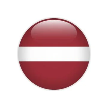 Latvia flag on button Stock-Illustration