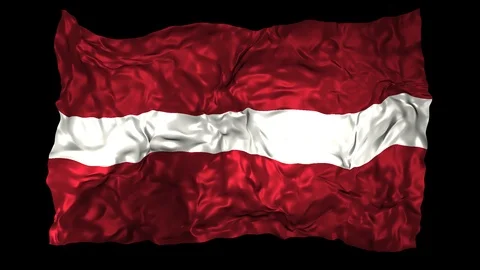 Latvia flag Stock Footage 110820397