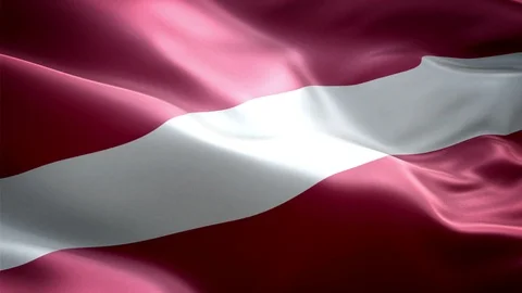 Latvia Flag Stock Footage 116382325