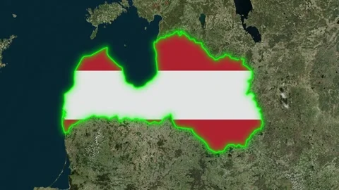 Latvia Flag Stock Footage 307300829