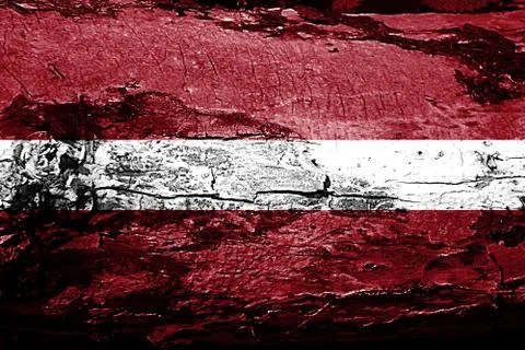 Latvia flag with grunge texture Stock Illustration