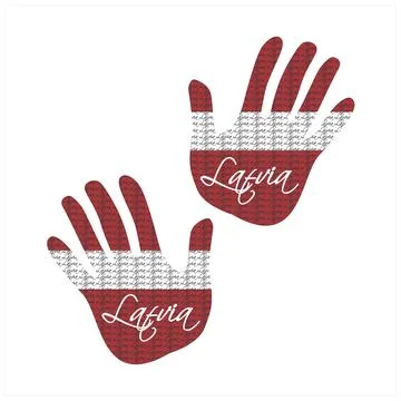 Latvia flag hand vector Stock Illustration