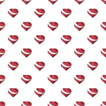 Latvia flag hearts seamless pattern showing patriotism and love Stock Illustration
