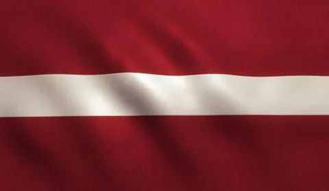 Latvia Flag Stock Illustration