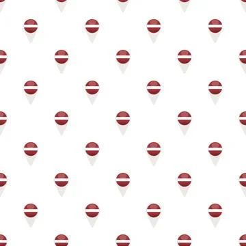 Latvia flag map pointer seamless pattern background 스톡 일러스트