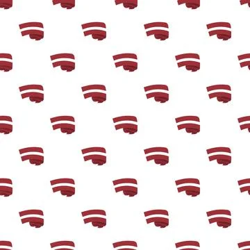 Latvia flag ribbon elements creating seamless pattern 스톡 일러스트