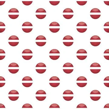Latvia flag round button seamless repeat pattern イラスト素材