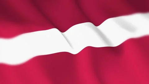 Latvia Flag Seamless Loop 4k 60fps on Sky Background Stock Footage 340345981