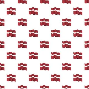 Latvia flag seamless waving pattern on white background Stock Illustration