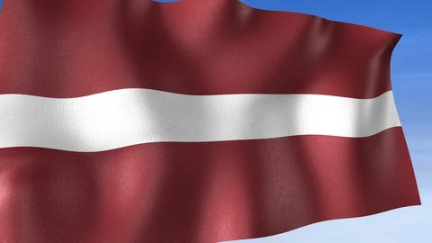 Latvia Flag - Set of 3 Angles with Masks [3WaveSeries] Stock Footage 102555352
