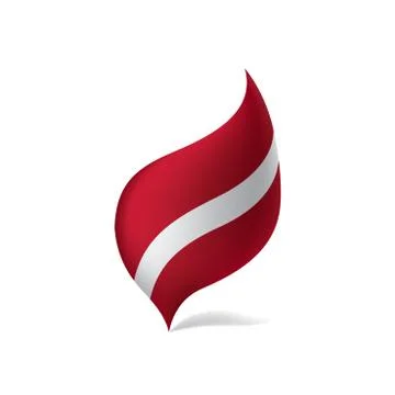 Latvia flag, vector illustration Stock Illustration