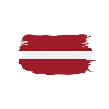 Latvia flag, vector illustration Illustrazione stock