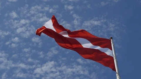Latvia Flag Waving Stock Footage 87429297