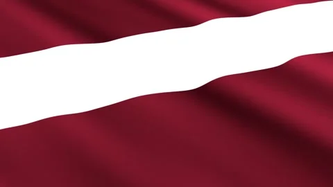 Latvia Flag Waving Gently in the Wind, Waving Flag Background Stock Footage 309285248